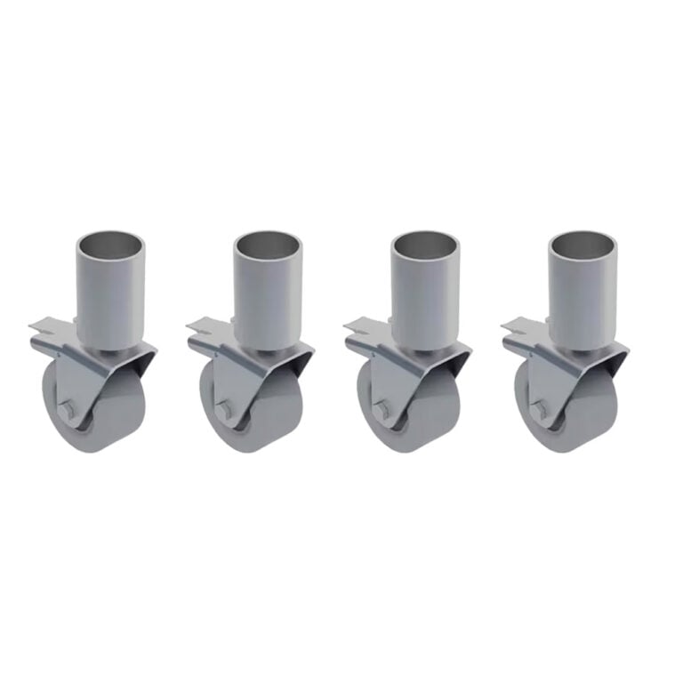 QuickLock Staging 8″ High Stage Legs with Casters with Brakes 4 Pack