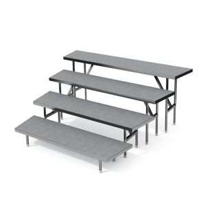4-Tier Wedged Standing Choral Risers