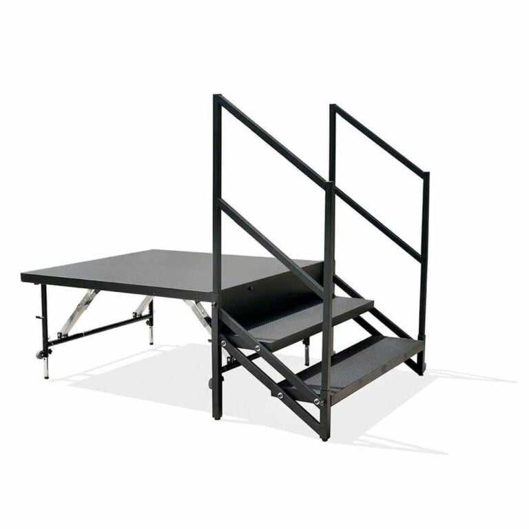 Staging 101 2 Step Fixed Stairs with Handrails for 24 H Stage F1