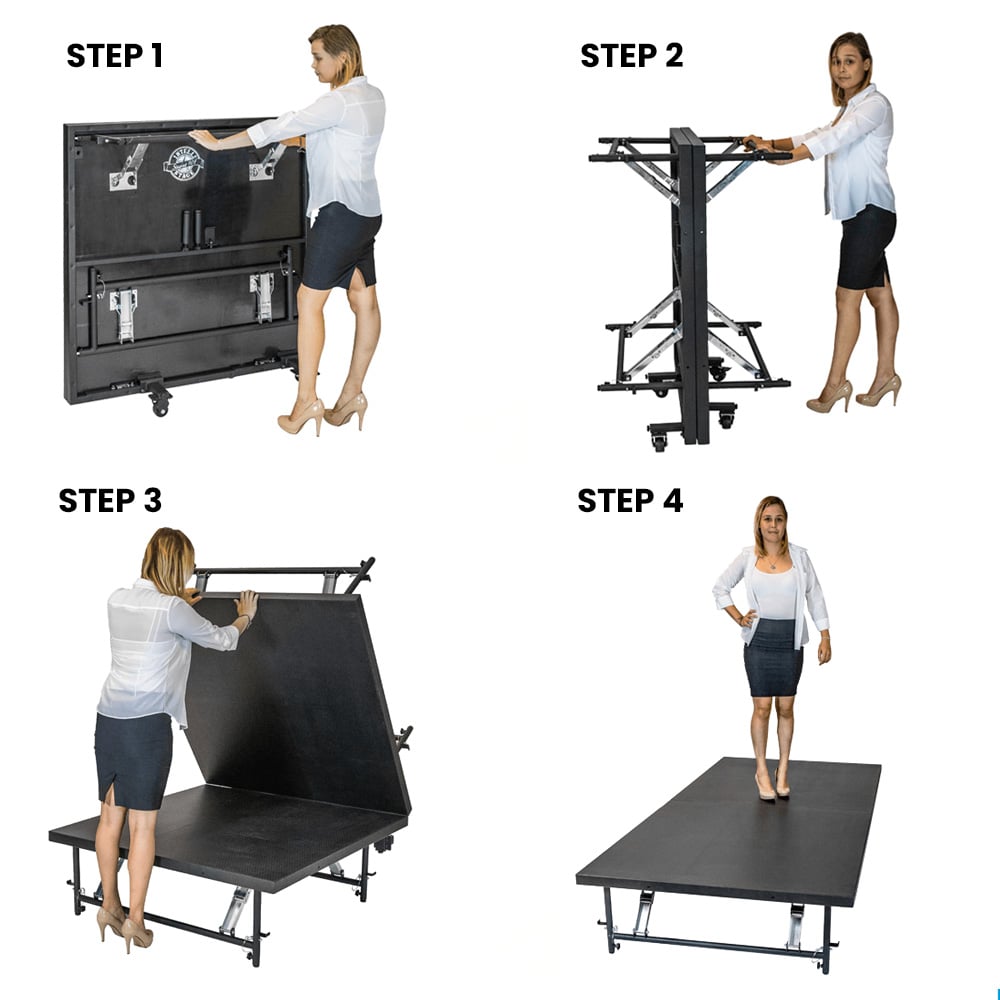 Staging 101 Folding Stage - 4 Step Setup